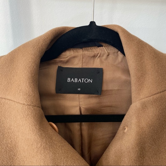 Aritizia Babaton Tan Wool Button Up Coat - Picture 5 of 6